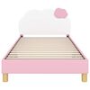 vidaXL Bedframe voor kinderen met hoofdbord Roze 90 x 200 cm PU