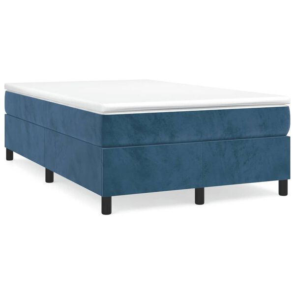 vidaXL Boxspring bed 120x200 cm fluweel donkerblauw