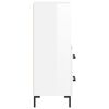 vidaXL Dressoir 34,5x34x90 cm bewerkt hout hoogglans wit