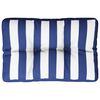 vidaXL Palletkussen gestreept 60x40x12 cm stof blauw en wit