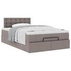 vidaXL Ottoman bed met matras 120x190 cm stof taupe