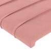 vidaXL Hoofdborden 200x5x78/88 cm fluweel roze