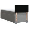 vidaXL Boxspring met matras stof lichtgrijs 80x200 cm