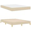 vidaXL Boxspringbed met matras Cr&egrave;me 140 x 200 cm Stof