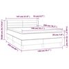 vidaXL Boxspring met matras stof donkergrijs 140x200 cm