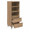 vidaXL Highboard met lade Artisan Eiken 40 x 36 x 110 cm Bewerkt hout