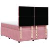 vidaXL Boxspring met matras fluweel roze 140x190 cm