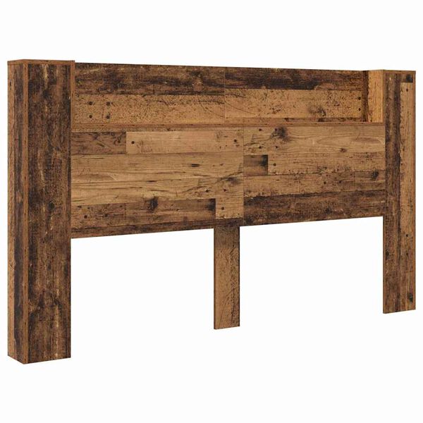 vidaXL Hoofdbord met plank Oudhout 180 x 17 x 104,5 cm Bewerkt hout