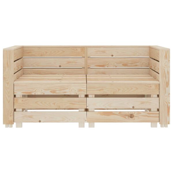 vidaXL Tuinbank 2-zits pallet hout