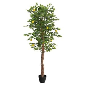 vidaXL Kunstcitroenboom met 3 stammen 180 cm polypropeen groen