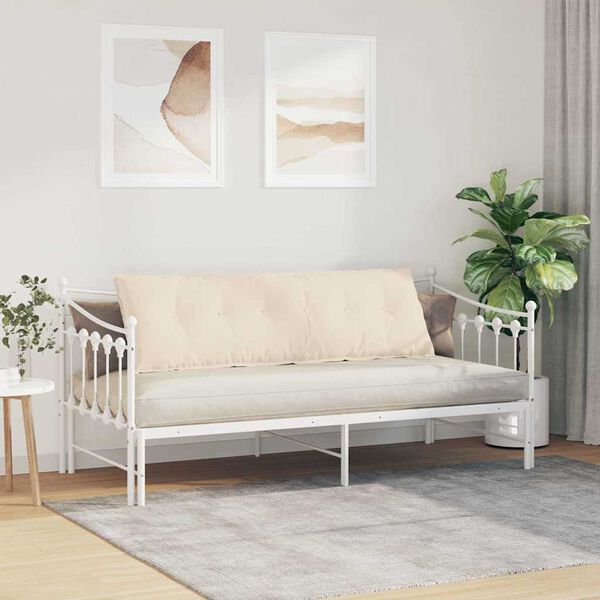 vidaXL Rugkussen Beige 160 x 50 cm Microvezel Stof