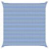 vidaXL Zonneschaduwzeil Blauw en Wit 4,5 x 4,5 m HDPE