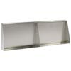 vidaXL Keerwand 2 st 60 x 12 x 50 cm Roestvrij staal zilver