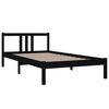 vidaXL Bedframe massief hout zwart 100x200 cm