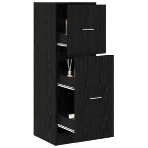 vidaXL Apothekerskast Zwart eiken 40 x 41 x 118 cm Bewerkt hout