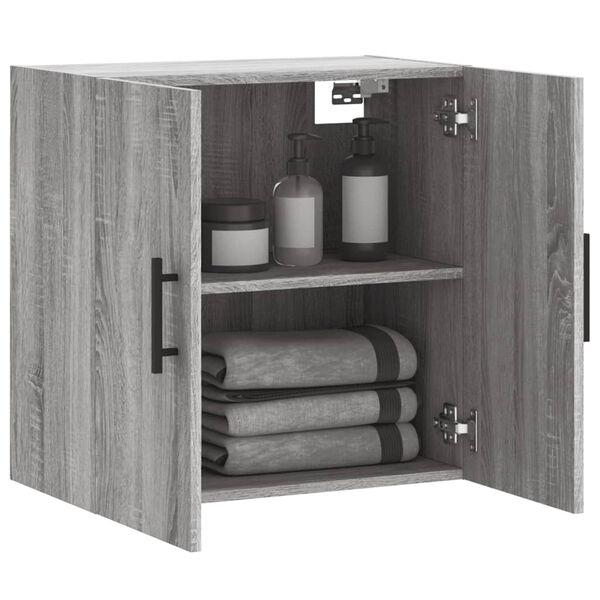 vidaXL Wandkast 60x31x60 cm bewerkt hout grijs sonoma eikenkleurig