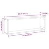vidaXL Wandschap kubus 6 st 80x15x26,5 cm bewerkt hout hoogglans grijs