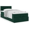 vidaXL Ottoman bed met matras 80x200cm fluweel donkergroen