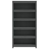 vidaXL Boekenkast 80x35x154 cm massief grenenhout grijs
