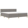 vidaXL Boxspringbed met kussen met hoofdeinde Taupe 200 x 200 cm Stof