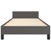 vidaXL Bedframe met hoofdeinde zonder matras 80x200 cm grijs