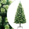 vidaXL Kunstkerstboom met scharnieren en standaard 210 cm