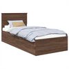 vidaXL Bedframe met hoofdeinde Bruin Eiken 120 x 200 cm Bewerkt hout