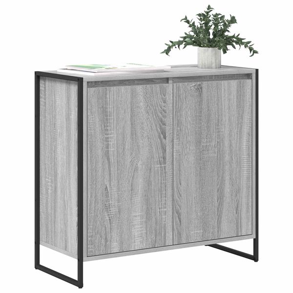 vidaXL Bijzetkast Grijs Sonoma 79 x 36 x 75 cm Bewerkt hout