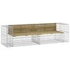 vidaXL Tuinbank schanskorfontwerp 244x71x65,5 cm ge&iuml;mpregneerd hout