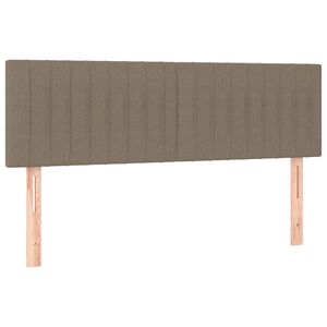 vidaXL Hoofdborden 144x5x78/88 cm stof taupe