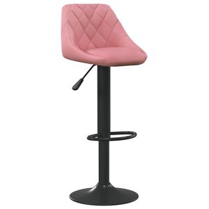 vidaXL Barkruk fluweel roze