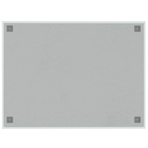 vidaXL Wandbord wandmontage 80x60 cm gehard glas wit