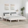 vidaXL Bedframe Lichtgrijs 160 x 200 cm Massief grenenhout