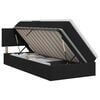 vidaXL Opbergbed met matras met hoofdeinde Zwart 90 x 190 cm fluweel
