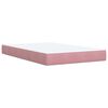 vidaXL Boxspring met matras fluweel roze 120x190 cm