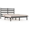vidaXL Bedframe massief grenenhout grijs 150x200 cm