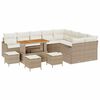vidaXL Tuinbankenset 13 st Beige poly rattan