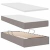 vidaXL Opslag bed met matras met matras Taupe 90 x 190 cm Polyester