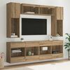 vidaXL TV Wandkast Set met LED 6 pcs Artisan Eik Geconstrueerd hout