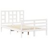 vidaXL Bedframe met hoofdbord massief hout wit