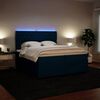 vidaXL Boxspring met matras fluweel blauw 200x200 cm