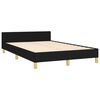 vidaXL Bedframe zonder matras 120x200 cm stof zwart