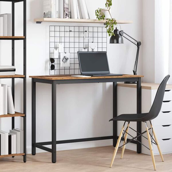 vidaXL Tafel Oudhout 80 x 50 x 76,5 cm Engineered hout en staal