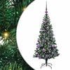 vidaXL Kunstmatig Voorverlicht Kerstboom Groen 120 cm PVC en Metaal