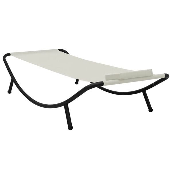 vidaXL Tuinbed 200x90 cm staal cr&egrave;me