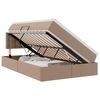 vidaXL Opslag bed met matras Cappuccino 120 x 200 cm Nep Leer