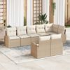 vidaXL Tuin Sofa Set Beige en Cr&egrave;me 55 x 55 x 37 cm poly rattan
