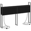 vidaXL Opberghoofdbord met Oplaadstation Zwart eiken 153 x 15 x 98 cm