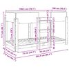 vidaXL Bunk Bed voor Kinderen Zwart Eiken 100 x 200 cm Bewerkt hout