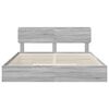 vidaXL Opslag bed met lade Grijs Sonoma 200 x 200 cm Bewerkt hout